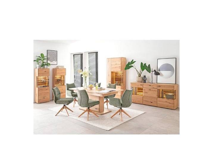expendio Wohnzimmer-Set Giny 52, (Spar-Set, 11-St), Ast/Balkeneiche massiv dgL. in Kristalleiche geölt, beige, 11 St. von OTTO