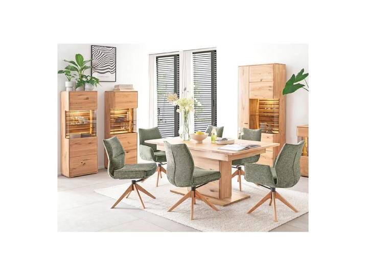 expendio Wohnzimmer-Set Giny 53, (Spar-Set, 10-St), Ast/Balkeneiche massiv dgL. in Kristalleiche geölt, beige, 10 St. von OTTO