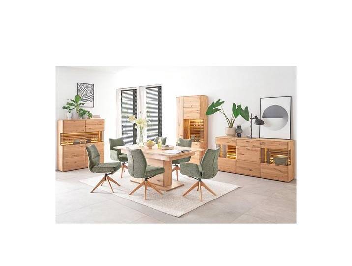 expendio Wohnzimmer-Set Giny 54, (Spar-Set, 10-St), Ast/Balkeneiche massiv dgL. in Kristalleiche geölt, beige von OTTO