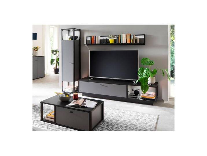 expendio Wohnzimmer-Set Larus 31, (Spar-Set, 4-St), Royal Grey Melamin / anthrazit Dekor 246x178x50 cm, grau, ohne Beleuchtung von OTTO