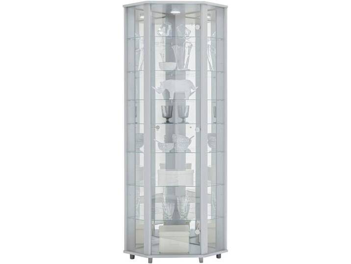 fif möbel Eckvitrine TRIO Höhe ca. 172 cm, ink. Beleuchtung Eckvitrine/Glasvitrine 1x Glastür, perfekt für Sammler, Sammlervitrine, weiß, Weiß fif möbel Eckvitrine TRIO Höhe ca. 172 cm, ink. Beleuchtung Eckvitrine/Glasvitrine 1x Glastür, perfekt für Sammler, Sammlervitrine, weiß, Weiß von OTTO