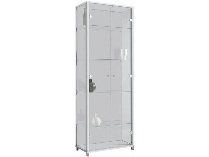 fif möbel Vitrine OPTIMA Standvitrine, Vitrinenschrank, Glasvitrine, Sammlervitrine, silberfarben, silberfarben von OTTO