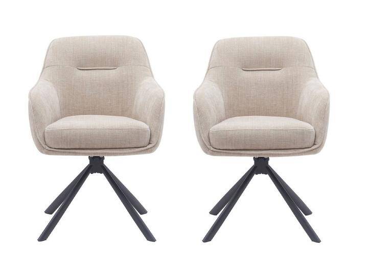 freiraum Armlehnstuhl Avola (2er-Set), (2er-Set) Federkern, Drehfunktion, leinen-beige - 57x87x65 (BxHxT), beige von OTTO