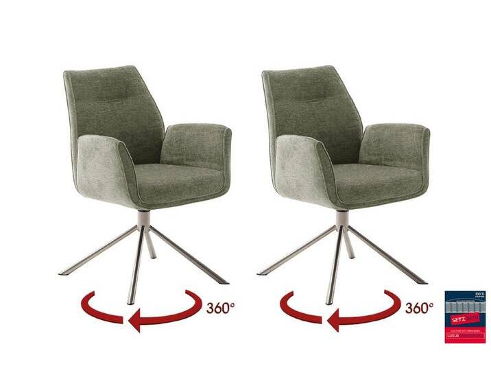 freiraum Armlehnstuhl DIVERIA (2-er Set), (2-er Set) in Olive, Polyester - 64x90x66cm (BxHxT) von OTTO