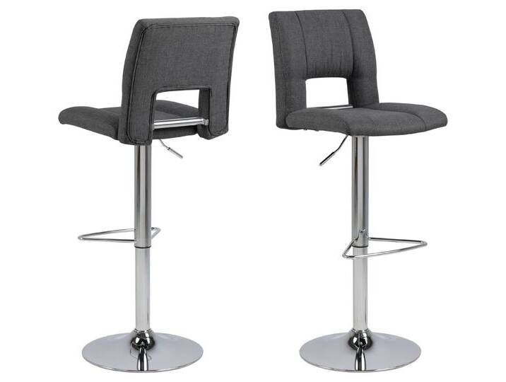 freiraum Barhocker Sylvia (2er-Set), (2er-Set) in Grau, Polyester, Stahl - 41,5x115x52cm (BxHxT), grau von OTTO