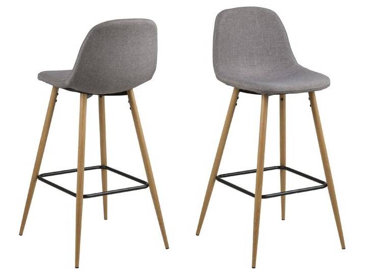freiraum Barhocker Wilma (2er-Set), (2er-Set) in Grau, Stoff - 46,6x101x51cm (BxHxT), grau von OTTO