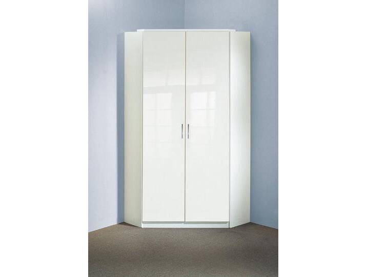 freiraum Eckkleiderschrank Clack in HOCHGLANZ LACK WEISS - 95x198x95cm (BxHxT) von OTTO