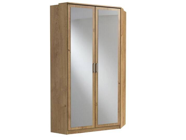 freiraum Eckkleiderschrank Click Plankeneiche / Spiegel - 95x198x95 (BxHxT), braun von OTTO