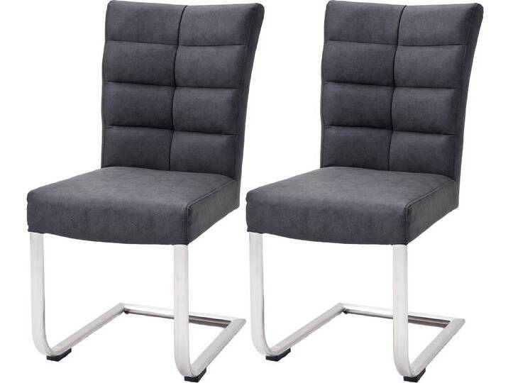 freiraum Freischwinger Muri / Verona (2er-Set), 2er Set, 130kg belastbar, Edelstahl, anthrazit - 46x96x64cm (B/H/T), grau von OTTO