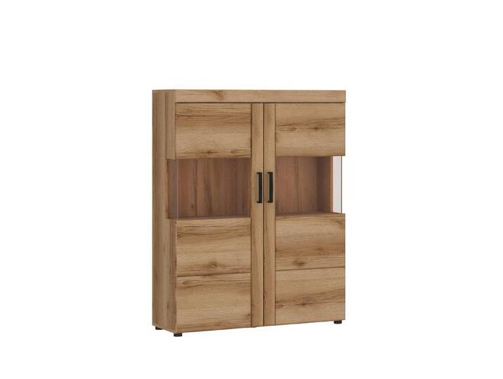 freiraum Glasvitrine CORTINA in Grandson Eiche Dekor - 101,9x133x37,4 (BxHxT), braun von OTTO