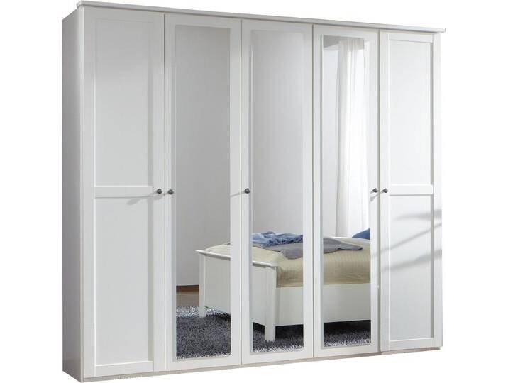 freiraum Kleiderschrank Chalet (BxHxT: 225x210x58 cm) in WEISS mit 5 Türen und 3 Einlegeböden, weiß von OTTO
