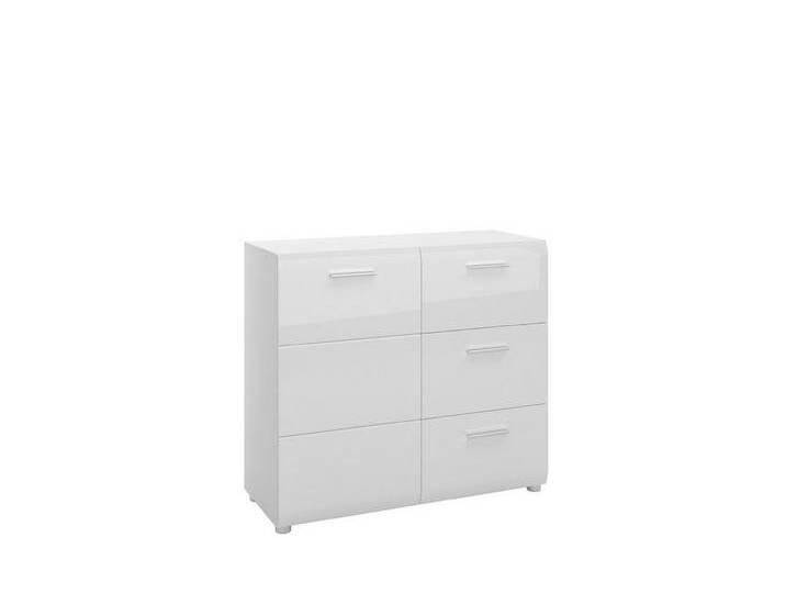 freiraum Kommode MERANO, 1 Tür, 3 Schübe, Alpinweiß / Weiß Hochglanz - 96x86x39 (BxHxT) von OTTO