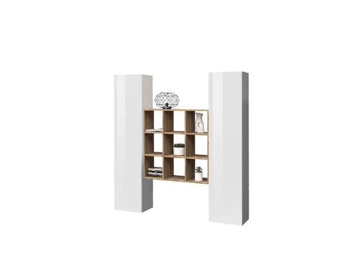 freiraum Wohnwand Benevent, (3-teilig), (3-teilig) in Weiß Hochglanz - 170x180x30 (BxHxT) von OTTO