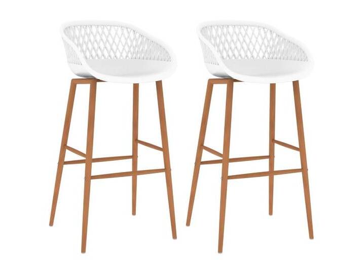 furnicato Barhocker 2 Stk. Weiß (1 St), braun weiß, Weiß und braun von OTTO