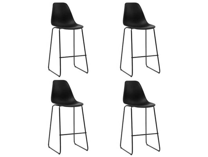 furnicato Barhocker 4 Stk. Schwarz Kunststoff (1 St), schwarz, Schwarz von OTTO