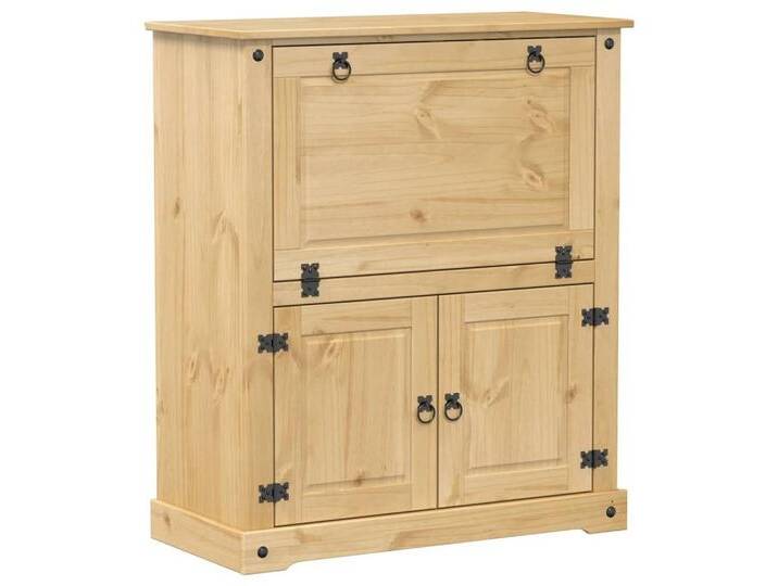 furnicato Barschrank Weinschrank Corona 97x45x114 cm Massivholz Kiefer (1-St), braun von OTTO
