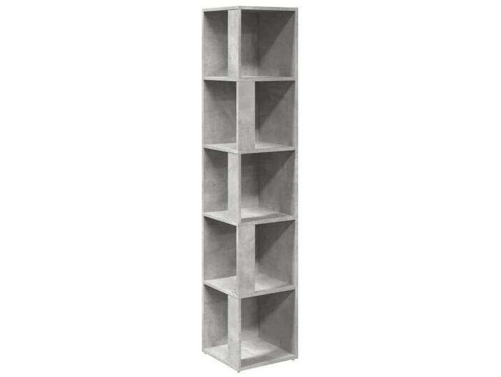 furnicato Beistellschrank Eckregal Betongrau 33x33x164,5 cm Holzwerkstoff (1-St), grau, 33 x 33 x 164.5 cm, Grau von OTTO