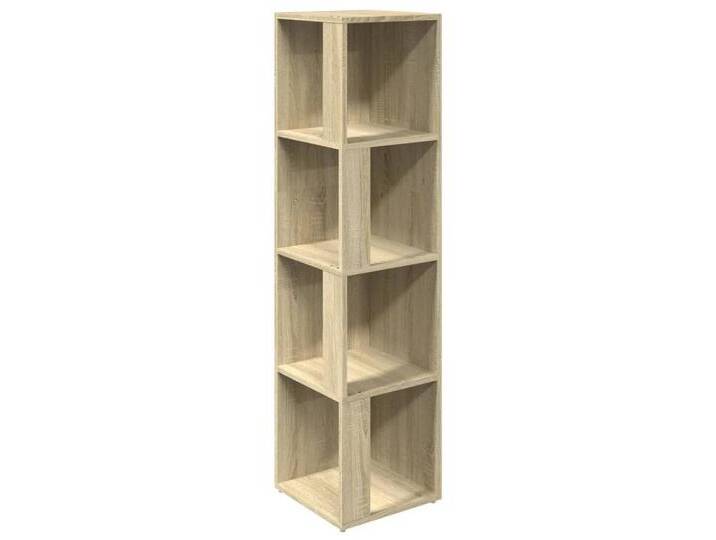 furnicato Beistellschrank Eckregal Sonoma-Eiche 33x33x132 cm Holzwerkstoff (1-St), braun, 33 x 33 x 132 cm, Braun von OTTO