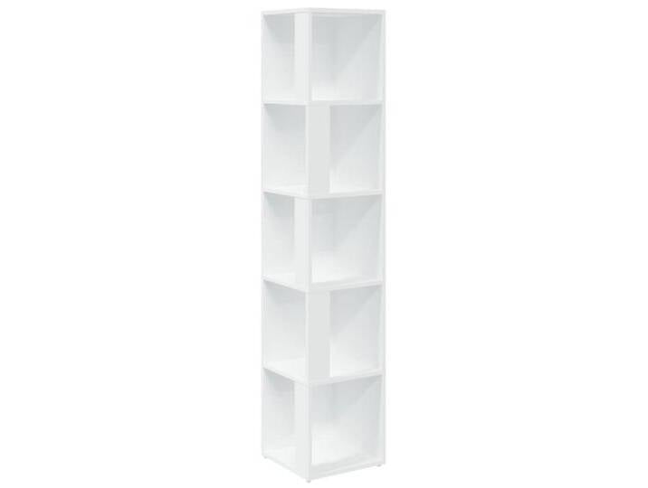 furnicato Beistellschrank Eckregal Weiß 33x33x164,5 cm Holzwerkstoff (1-St), weiß, Holzwerkstoff, Weiß von OTTO