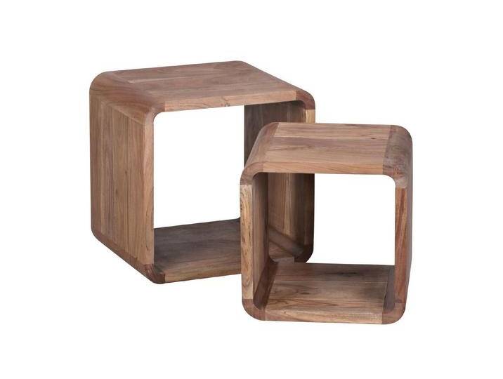 furnicato Beistelltisch 2er Set Satztisch BOHA Massivholz Design Couchtisch Akazie, braun von OTTO