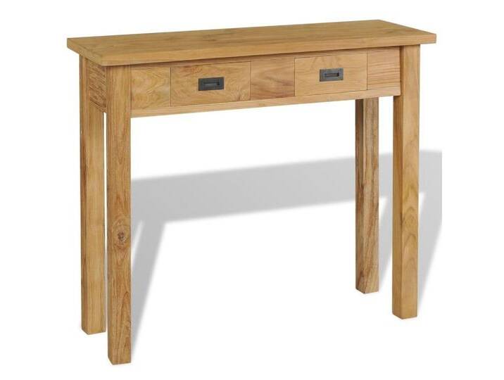 furnicato Beistelltisch Konsolentisch Massivholz Teak 90x30x80 cm, braun von OTTO