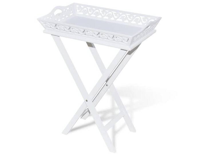 furnicato Beistelltisch Serviertisch/mit Tablett Weiß, weiß furnicato Beistelltisch Serviertisch/mit Tablett Weiß, weiß von OTTO