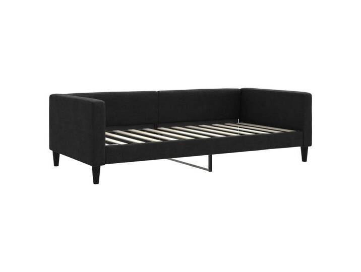 furnicato Bett Tagesbett Schwarz 100x200 cm Stoff (1-tlg), schwarz, 100 x 200 cm, Schwarz von OTTO
