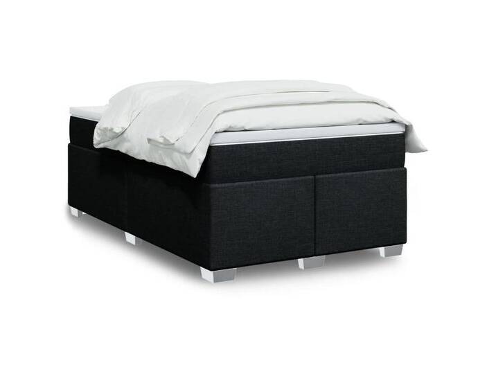 furnicato Bettgestell Boxspringbett mit Matratze Schwarz 120x200 cm Stoff, schwarz, 120 x 200 cm, Schwarz furnicato Bettgestell Boxspringbett mit Matratze Schwarz 120x200 cm Stoff, schwarz, 120 x 200 cm, Schwarz von OTTO