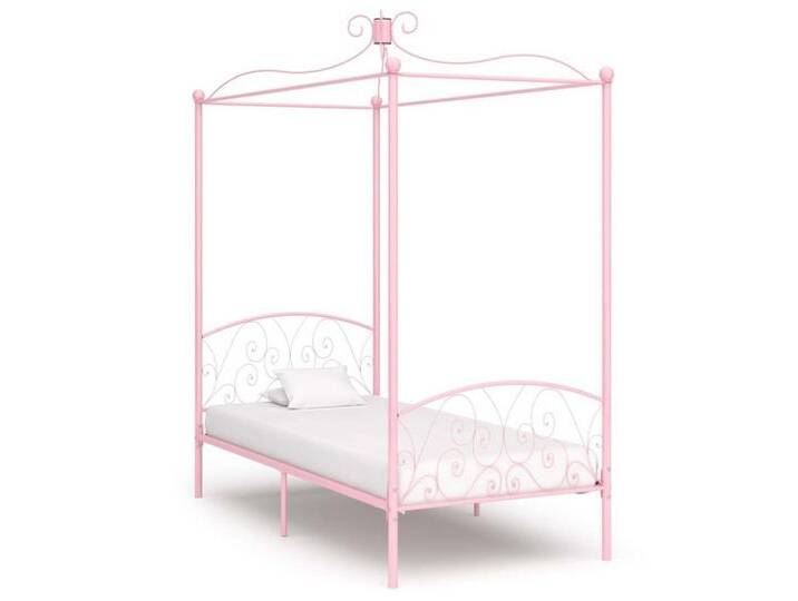 furnicato Bettgestell Himmelbett-Gestell Rosa Metall 90 x 200 cm, rosa, Rosa furnicato Bettgestell Himmelbett-Gestell Rosa Metall 90 x 200 cm, rosa, Rosa von OTTO