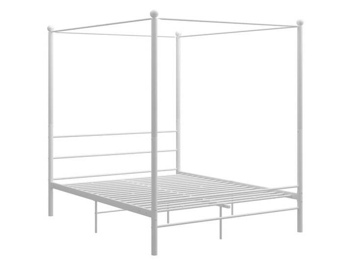 furnicato Bettgestell Himmelbett Weiß Metall 160x200 cm (1-tlg), weiß von OTTO