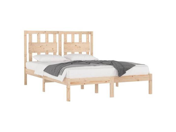 furnicato Bettgestell Massivholzbett Kiefer 160x200 cm, braun von OTTO