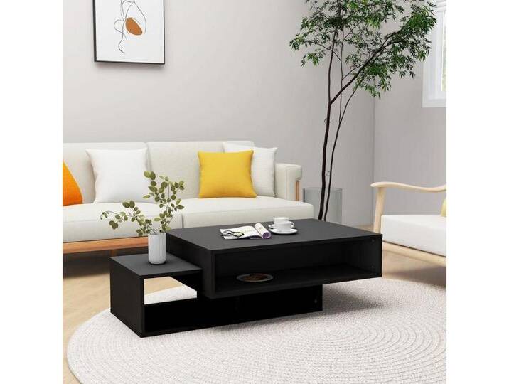 furnicato Couchtisch Schwarz 105x55x32 cm Holzwerkstoff (1-St), schwarz, Schwarz von OTTO