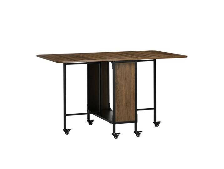 furnicato Esstisch Mobiler Klapptisch Klapptisch, 2 klappbare Flächen, 130 cm x 80 cm x (1-St), braun von OTTO