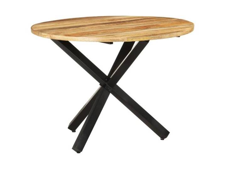 furnicato Esstisch Rund 100x100x75 cm Raues Mangoholz (1-St), braun, Holz , Holz von OTTO