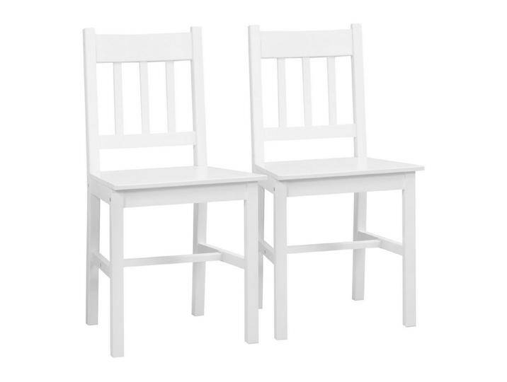 furnicato Esszimmerstuhl 2er-Set Esszimmerstühle 41x46,5x85,5 cm Weiß Massivholz (1 St), weiß von OTTO
