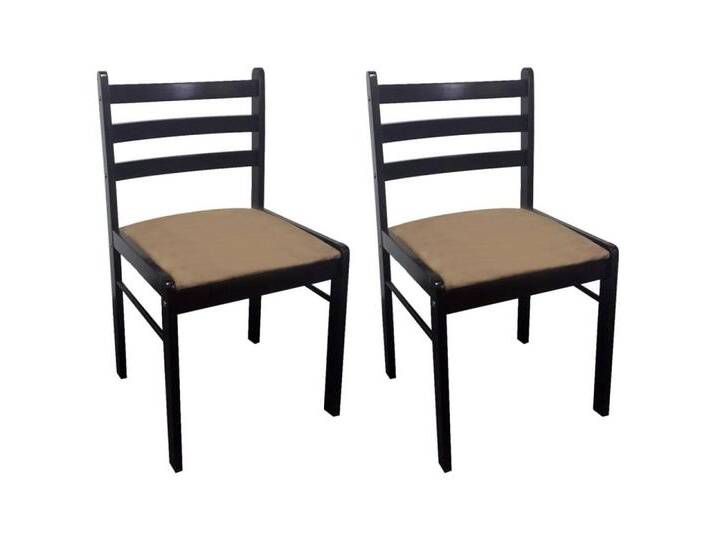 furnicato Esszimmerstuhl Esszimmerstühle 2 Stk. Braun Massivholz Gummibaum und Samt (2 St), braun, Massivholz, 2 St., Braun von OTTO