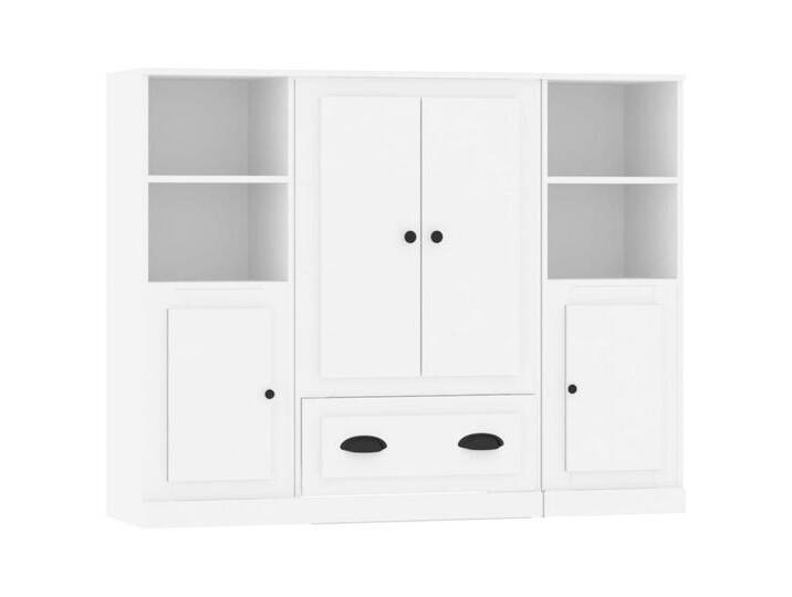 furnicato Highboard Highboards 3 Stk. Weiß Holzwerkstoff (1 St), weiß, Weiß von OTTO
