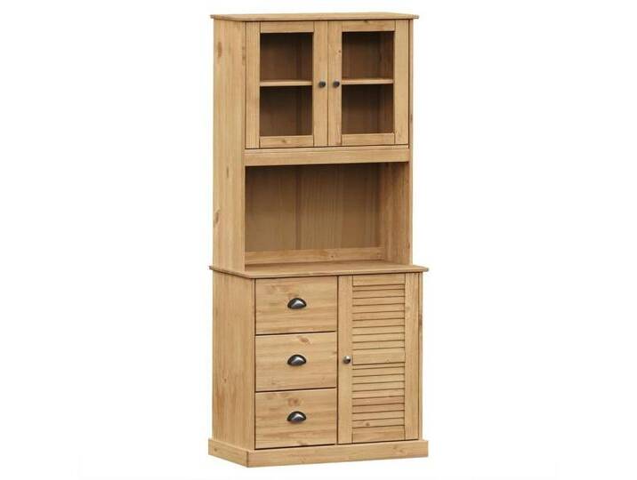 furnicato Highboard VIGO 78x40x175 cm Massivholz Kiefer (1 St), braun von OTTO