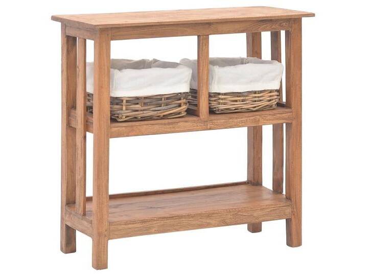 furnicato Konsolentisch Massives Massivholz, rötlich-braun Finishholz 69x28x70 cm (1-St), braun von OTTO