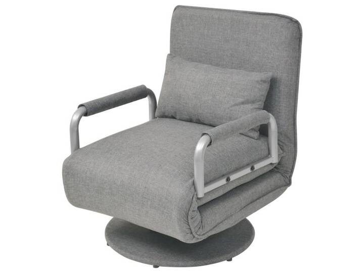 furnicato Sessel Drehstuhl und Schlafsofa Hellgrau Stoff (1-St), grau von OTTO