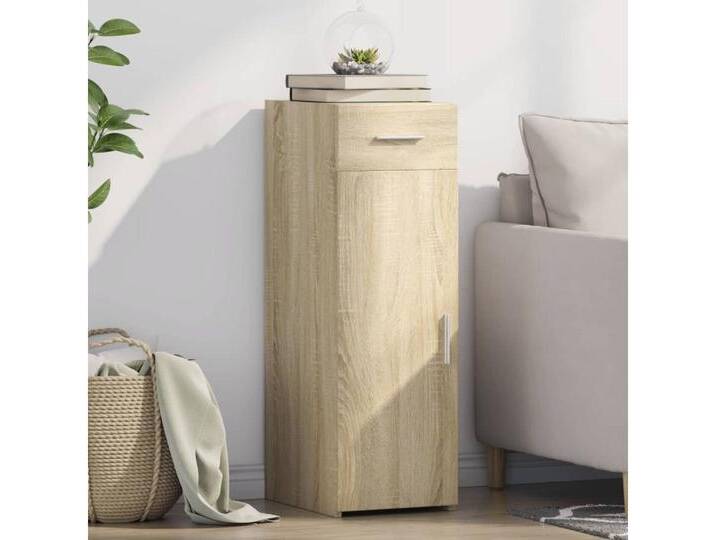 furnicato Sideboard Sonoma-Eiche 30x42,5x93 cm Holzwerkstoff (1 St), braun, Braun von OTTO