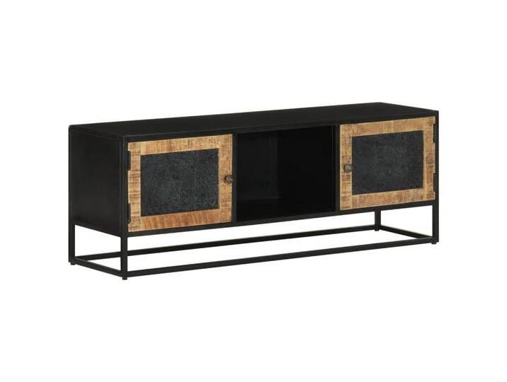 furnicato TV-Schrank 110x30x40 cm Massivholz Mango und Eisen (1-St), braun von OTTO