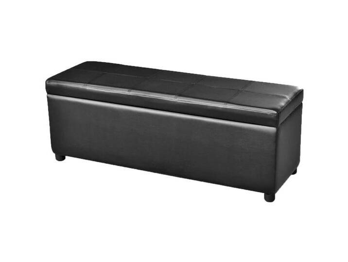 furnicato Truhenbank Sitzbank mit Stauraum Lang Holz Schwarz (1-St), schwarz, Kunstleder , Kunstleder, Schwarz von OTTO