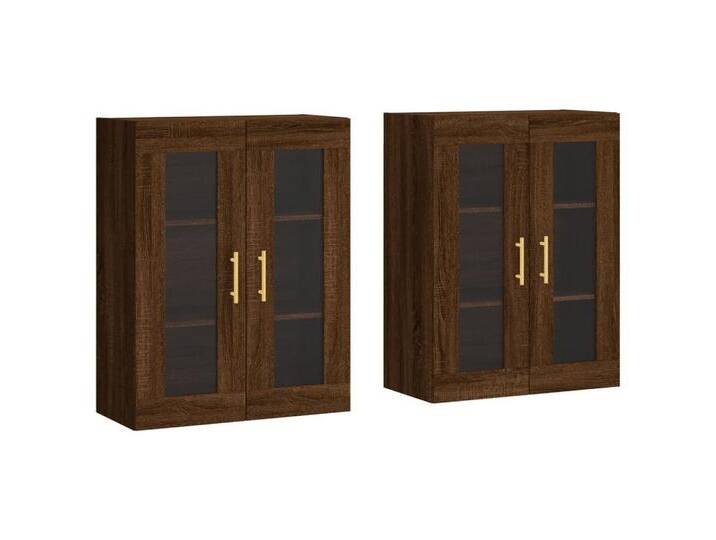 furnicato Wandhängeschrank Wandschränke 2 Stk. Braun Eichen-Optik Holzwerkstoff, 1-tlg., braun von OTTO