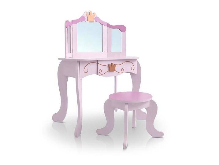 habeig Kindertisch Kindertisch Prinzessin Schminktisch Frisiertisch mit Hocker #333, splitterfrei, rosa von OTTO