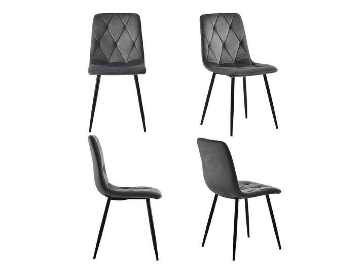 i@home Esszimmerstuhl 4er-Set Polsterstuhl Design Stuhl,Twill Samt Esszimmerstuhl (Bis 150 kg belastbar, 4 St), Küchenstuhl mit Rückenlehne,Sitzfläche aus Samt von OTTO