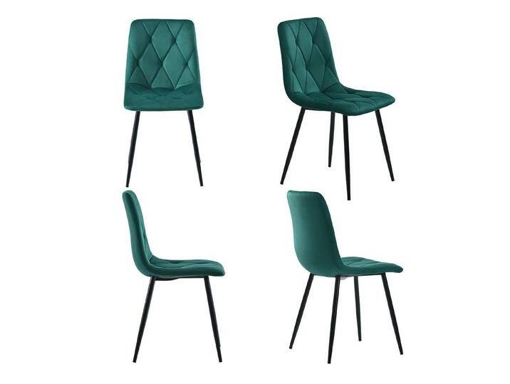 i@home Esszimmerstuhl 4er-Set Polsterstuhl Design Stuhl,Twill Samt Esszimmerstuhl (Bis 150 kg belastbar, 4 St), Küchenstuhl mit Rückenlehne,Sitzfläche aus Samt von OTTO