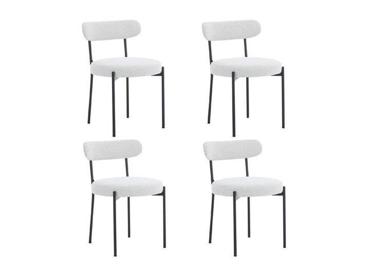 i@home Esszimmerstuhl runder gepolsterter Frottee-Polsterstuhl (geeignet für Küche/Schlafzimmer/Wohnzimmer/Arbeitszimmer, 4 St), Bis 150 kg belastbar, Das 9 cm dickere und 50 cm breitere Kissen von OTTO