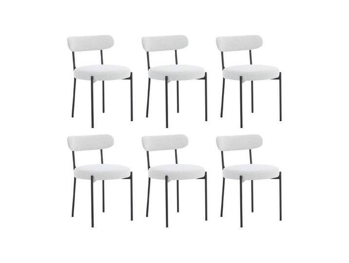 i@home Esszimmerstuhl runder gepolsterter Frottee-Polsterstuhl (geeignet für Küche/Schlafzimmer/Wohnzimmer/Arbeitszimmer, 6 St), Bis 150 kg belastbar, Das 9 cm dickere und 50 cm breitere Kissen von OTTO
