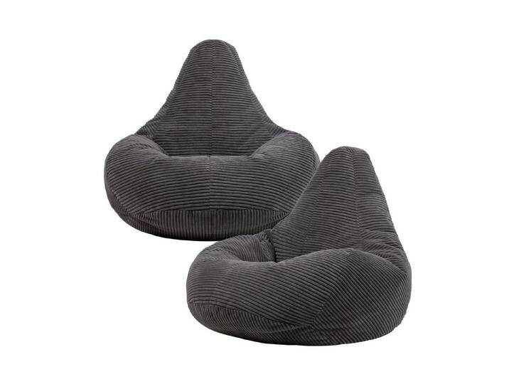 icon Sitzsack 2er Set Sessel mit Liege aus Cord „Dalton“, Sitzsack XXL Gaming Sitzsack, Made in Germany, für Erwachsene & Kinder, blau, hellblau von OTTO